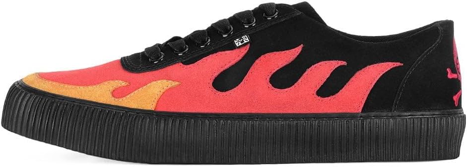 Кроссовки T.U.K. Suede Creeper для женщин и мужчин, Шнуровка, черная переплетенная текстура и люверсы, Классическая рифленая подошва и сетчатая подкладка, Комфорт с памятью формы для повседневной носки — фото 4