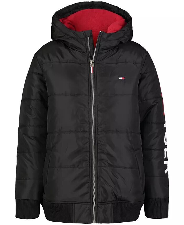 

Куртка-бомбер с логотипом Big Boys Hilfiger Tommy Hilfiger, черный