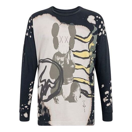 

Толстовка cactus jack x kaws for fragment l/s tee 'grey' Travis Scott, серый