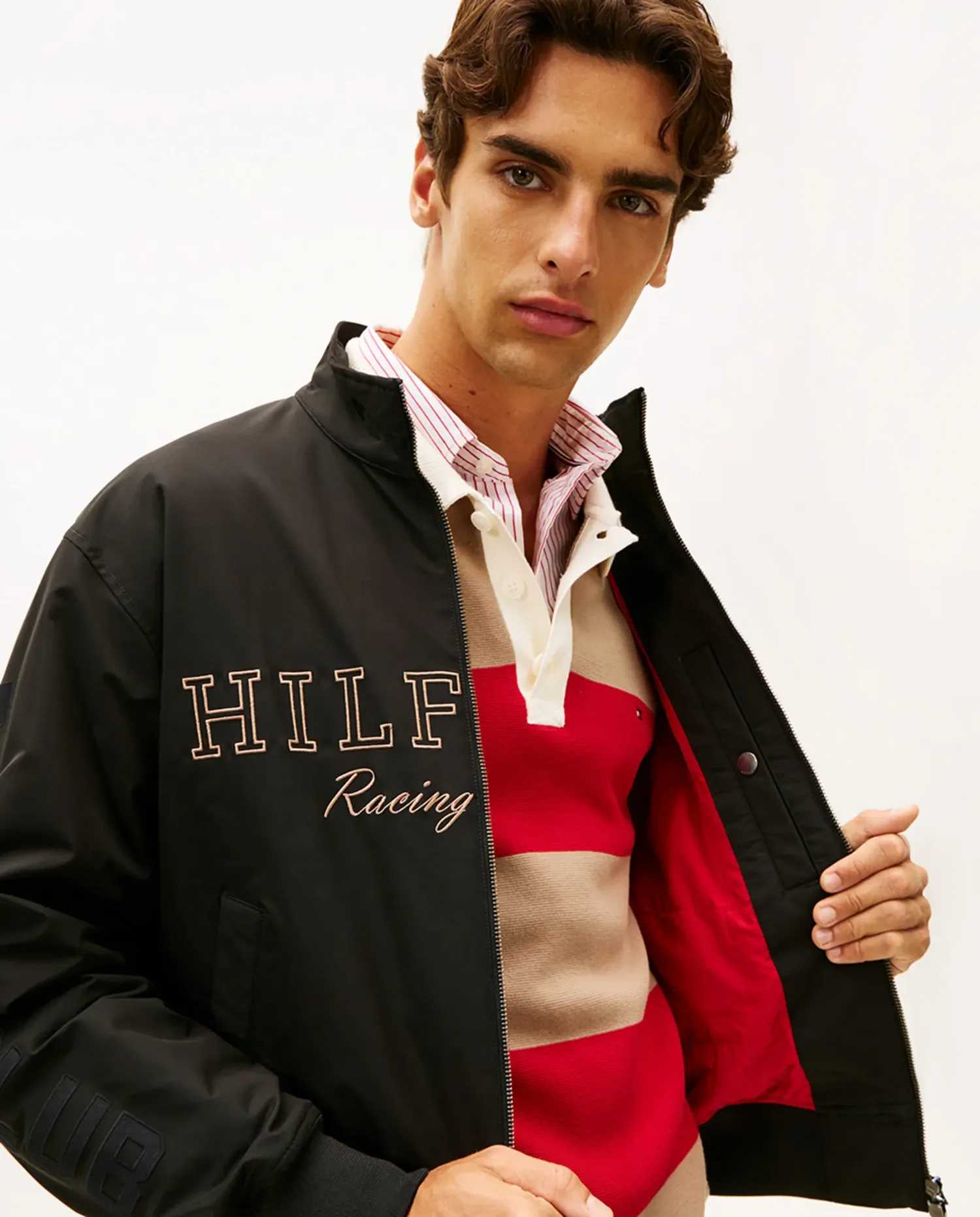 Водонепроницаемая куртка-бомбер для мужчин Tommy Hilfiger, черный — фото 3