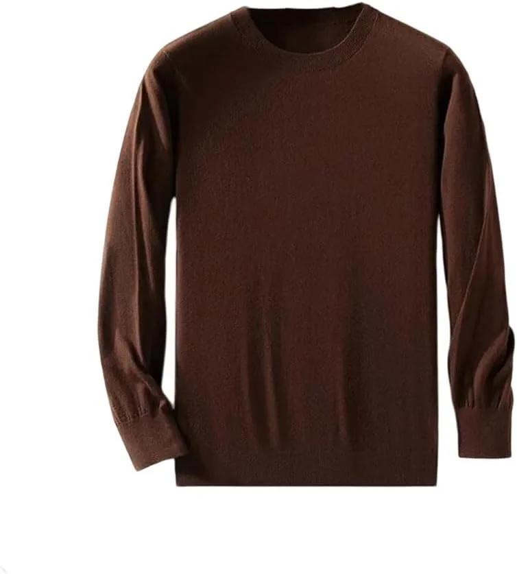 

Мужской свитер из мериносовой шерсти с круглым вырезом