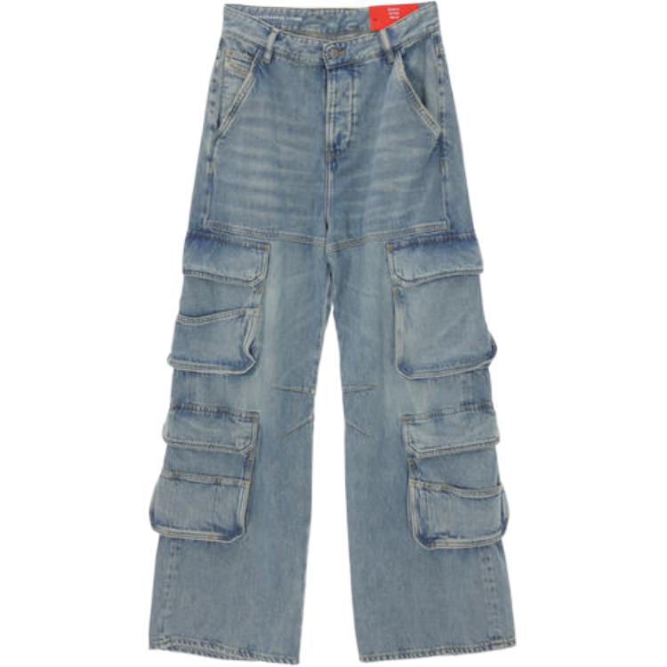 

DIESEL Джинсы Women's Light Blue Moderate Wide Leg