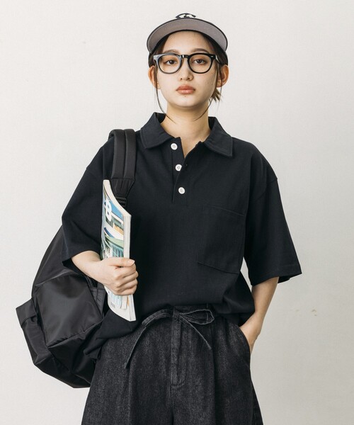 

Футболка-поло с коротким рукавом, плотная ткань (310 г) FREAK'S STORE, черный