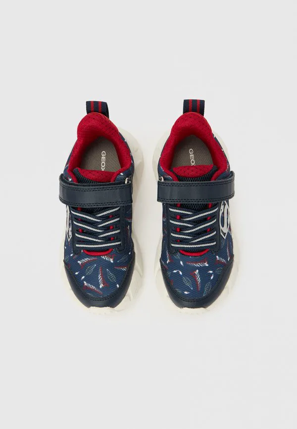 Кроссовки superman flexyper для мальчиков Geox, Navy/Dark Red — фото 4
