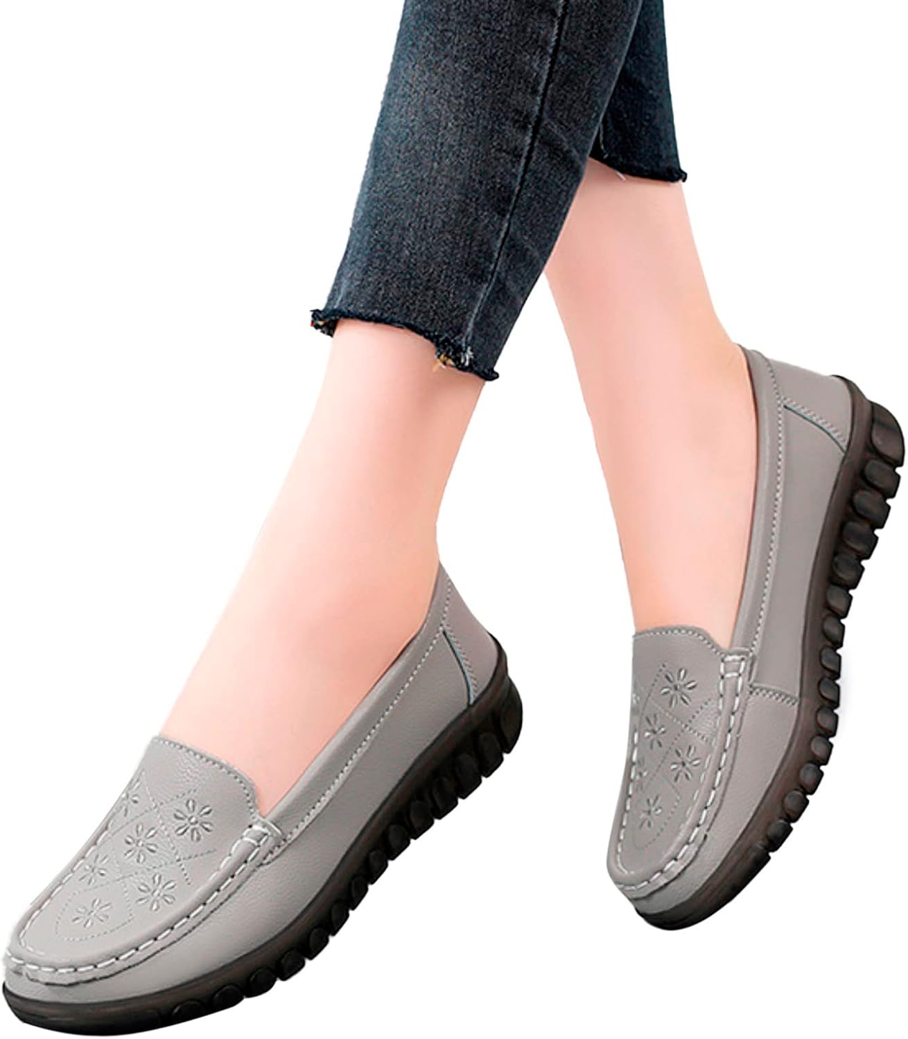 

Женские лоферы Hbeylia Retro Slip On, модные повседневные туфли с крупной пуговицей, дышащая ткань, нарядные туфли-оксфорды, удобные балетки для работы, для медсестры, серый