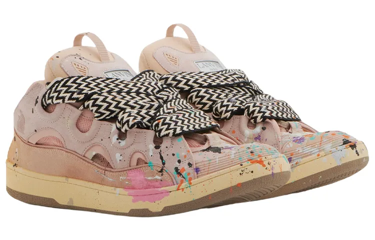 Lanvin Leather Curb Gallery Dept. Pale Pink Multi, Original Shoe Box Included — фото 3