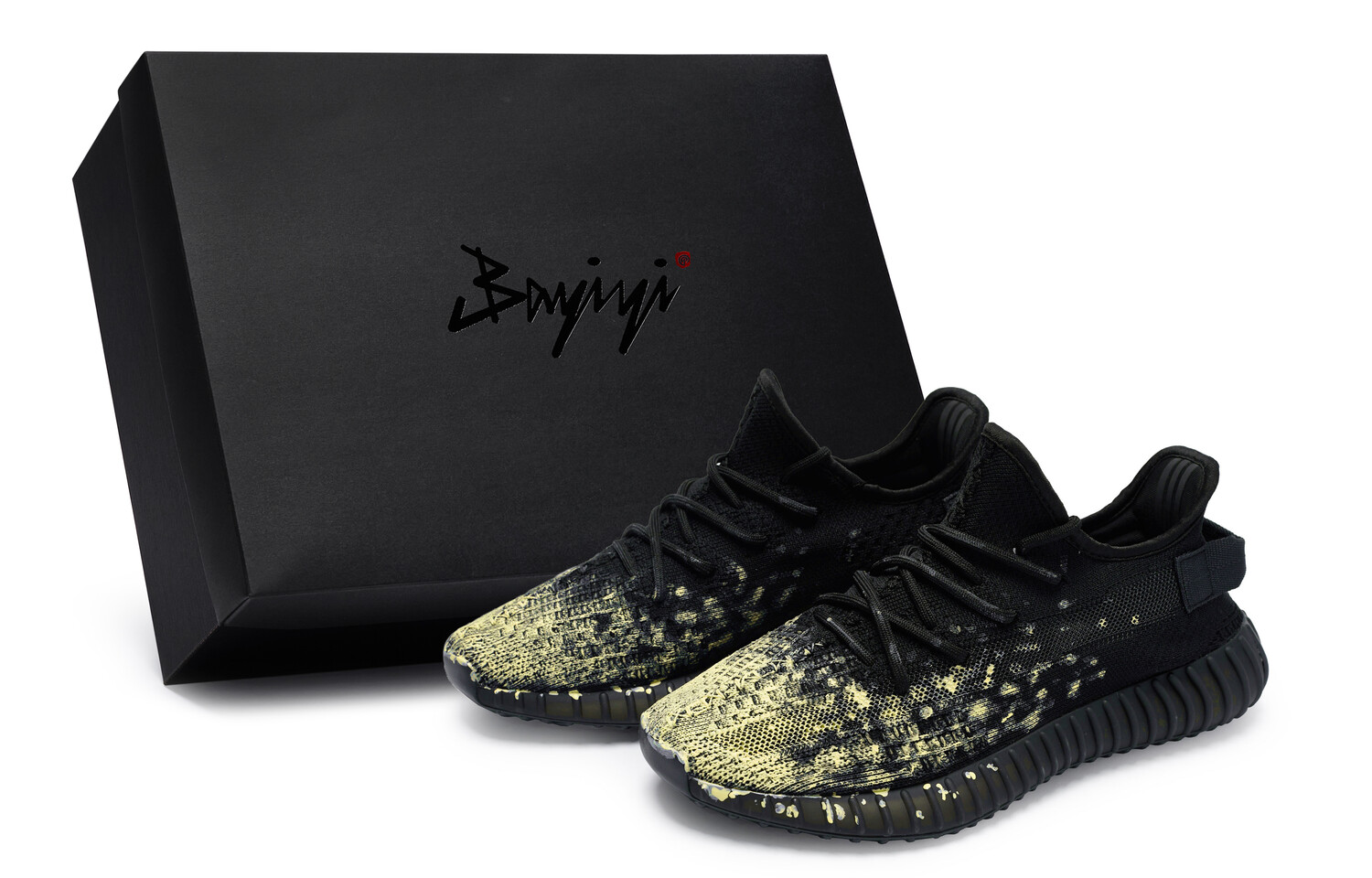 Кроссовки adidas originals Yeezy Boost 350 V2 Lifestyle Shoes Unisex Low-top Yellow, черный/желтый