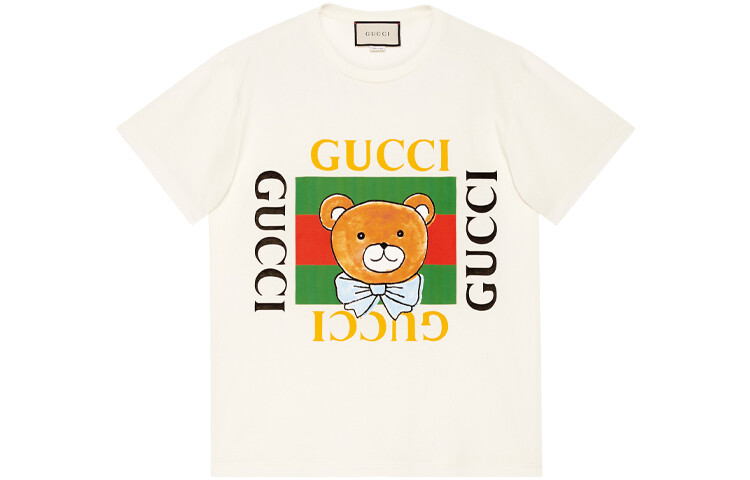 

Футболка женская Gucci, белый / зеленый / красный