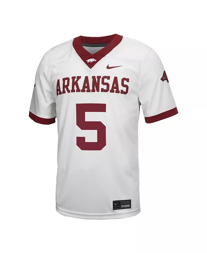 Мужская футбольная майка Arkansas Razorbacks Untouchable №5, белая Nike — фото 2