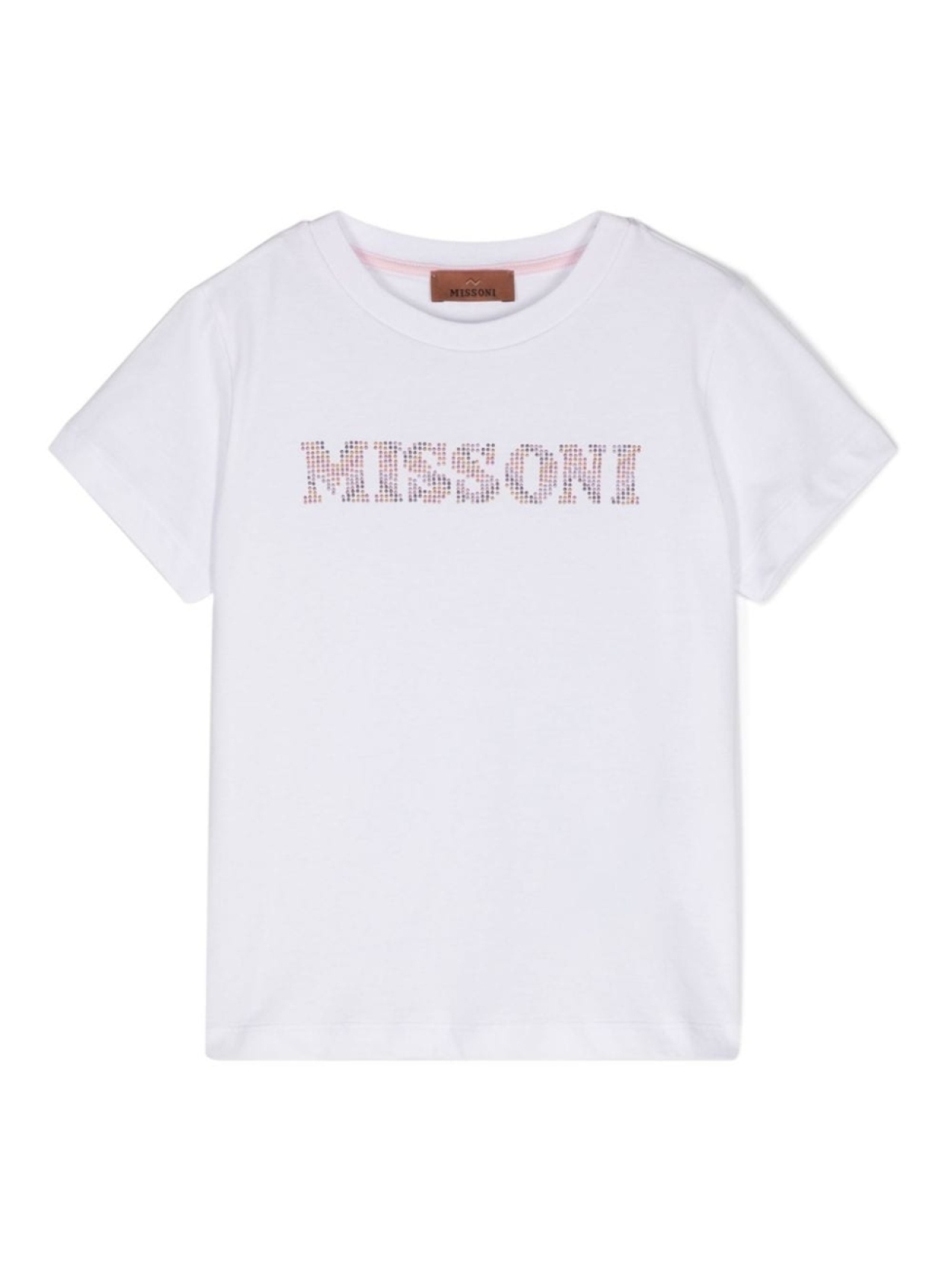 

Missoni Kids футболка из хлопка с аппликацией логотипа, белый