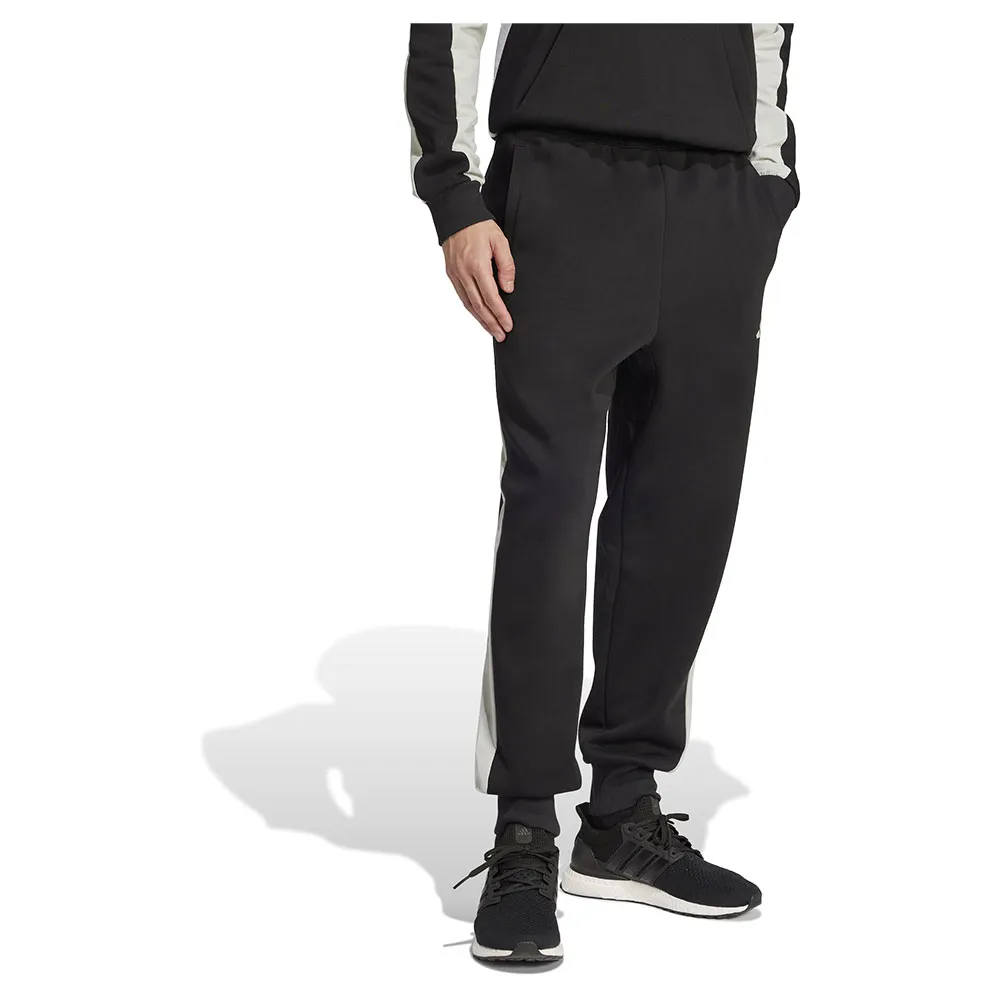Брюки adidas Seasonal Essentials Colorblock, черный — фото 4