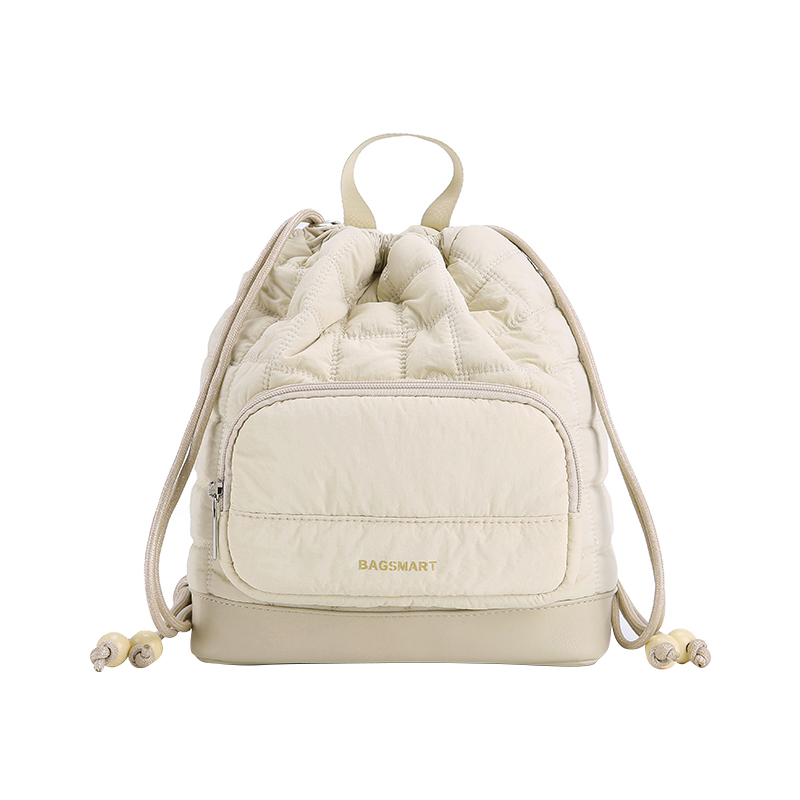 

BAGSMART Женский мини-рюкзак из искусственной кожи, цвет абрикос/голубой