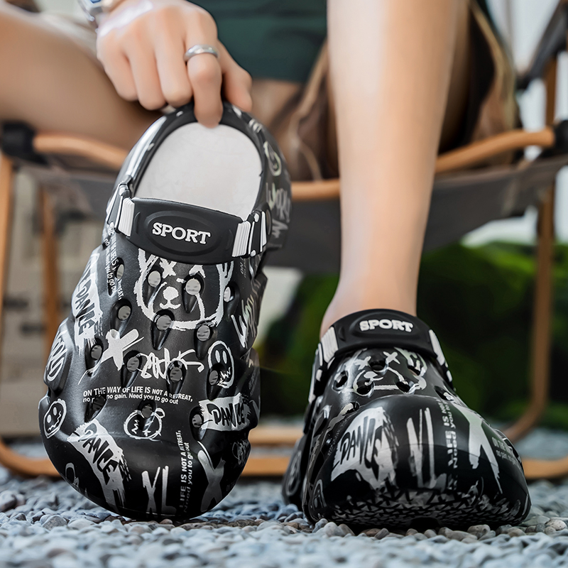CariteSport Клоги мужские черно-белые, цвет Black White — фото 4