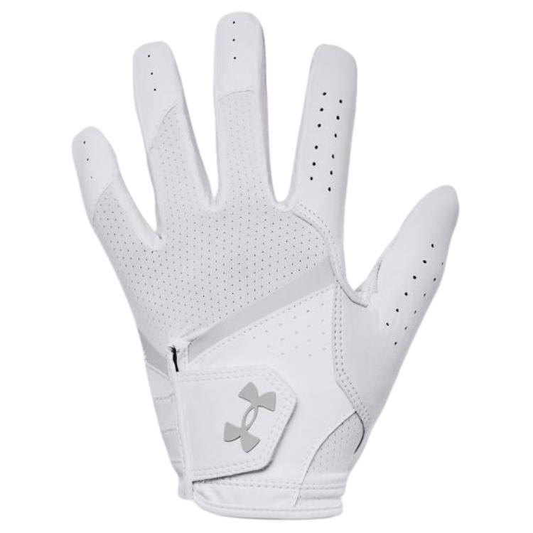 

Кожаные спортивные перчатки женские белые Under Armour
