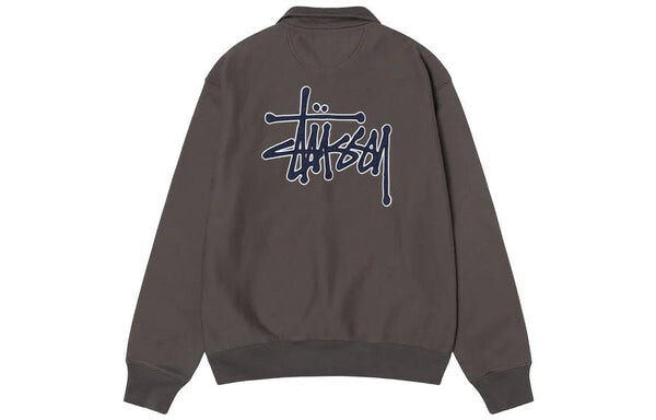Толстовка x denim tears half zip fleece 'charcoal' Stussy, серый — фото 2