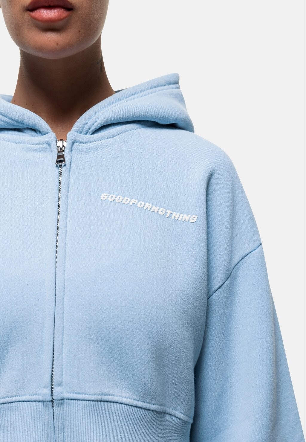 

Толстовка на молнии CROP ZIP HOODIE Good For Nothing, синий