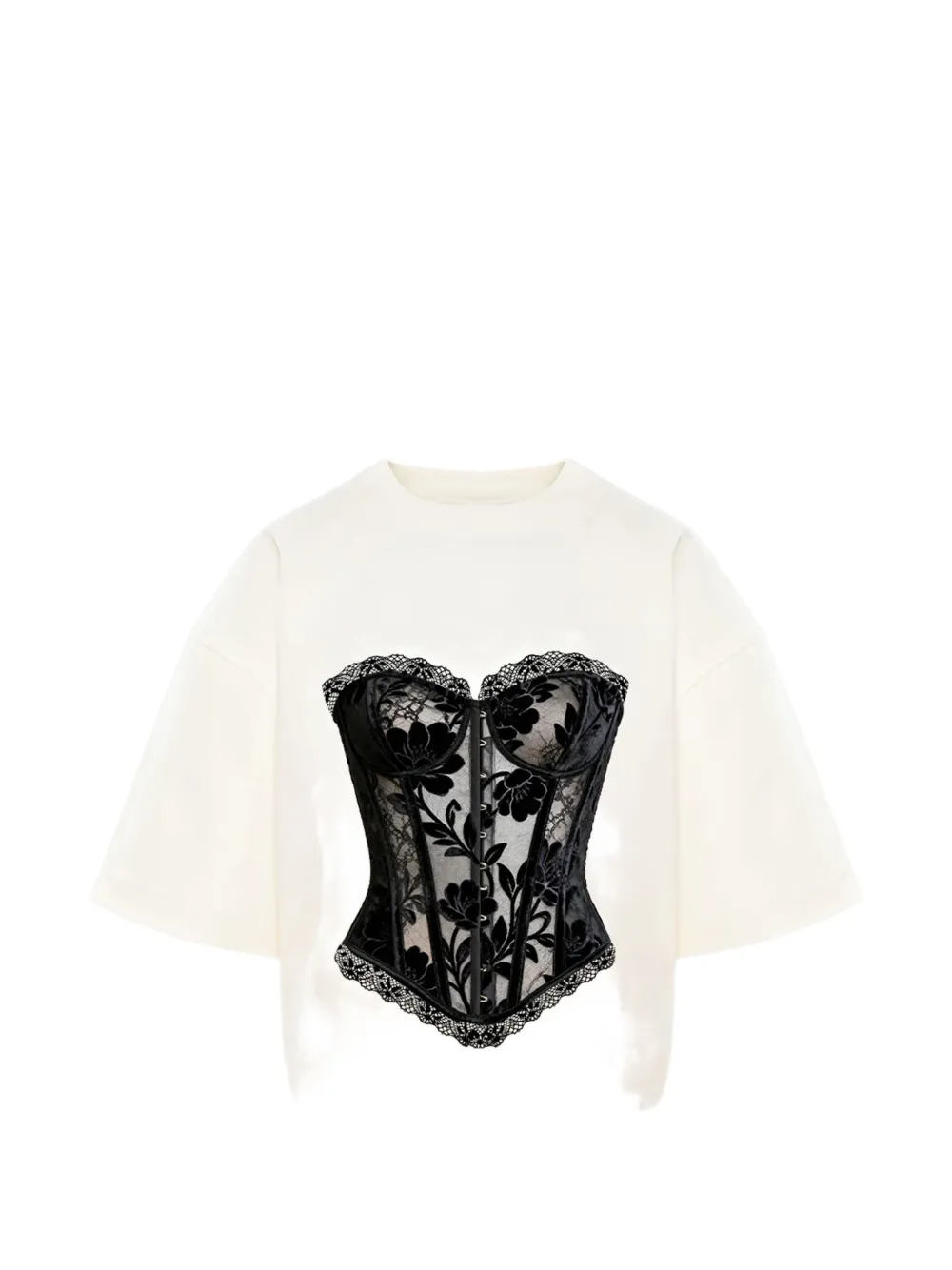 

Футболка с цветочным принтом Hamza, белый