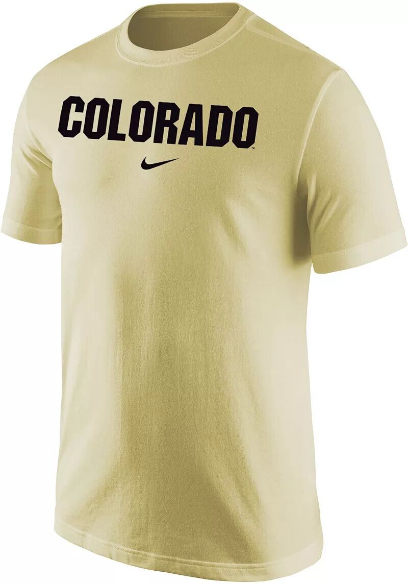 

Мужская хлопковая футболка с надписью Nike Colorado Buffaloes Gold Core