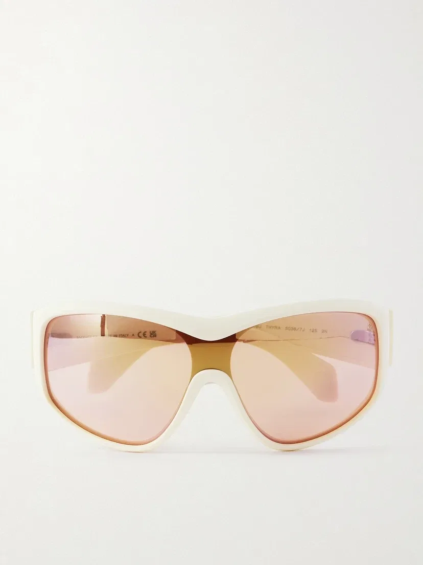 Лыжные солнцезащитные очки Thyra овальной формы Moncler Eyewear, бежевый