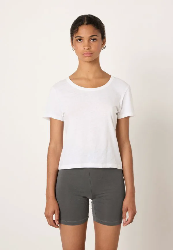 

Простая футболка gamipy American Vintage, Blanc, Белый, Простая футболка gamipy American Vintage, Blanc