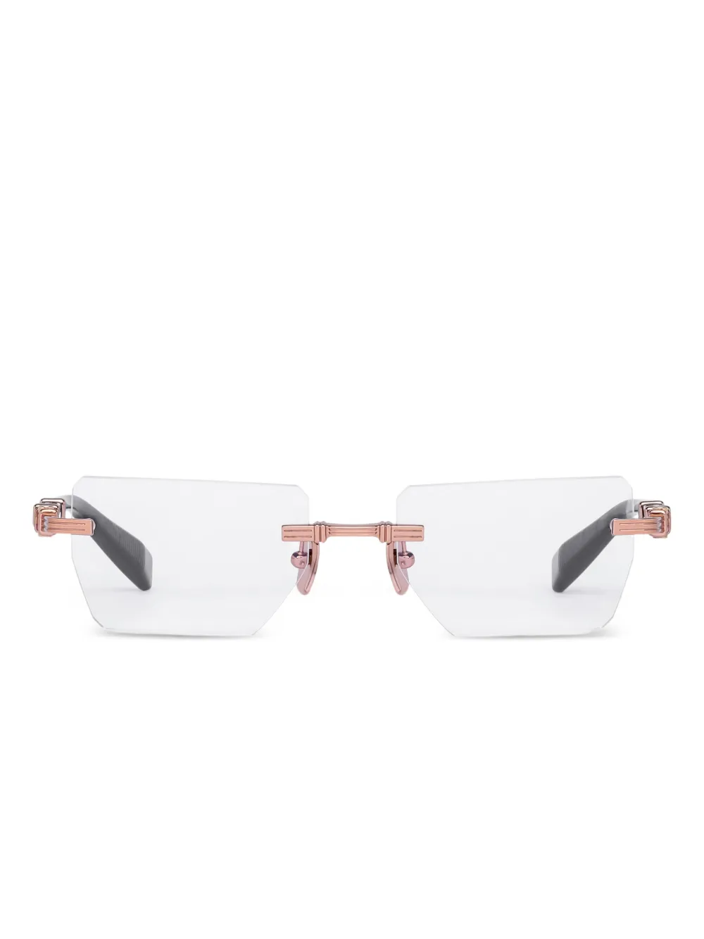 

Очки в безободковой оправе Balmain, черный