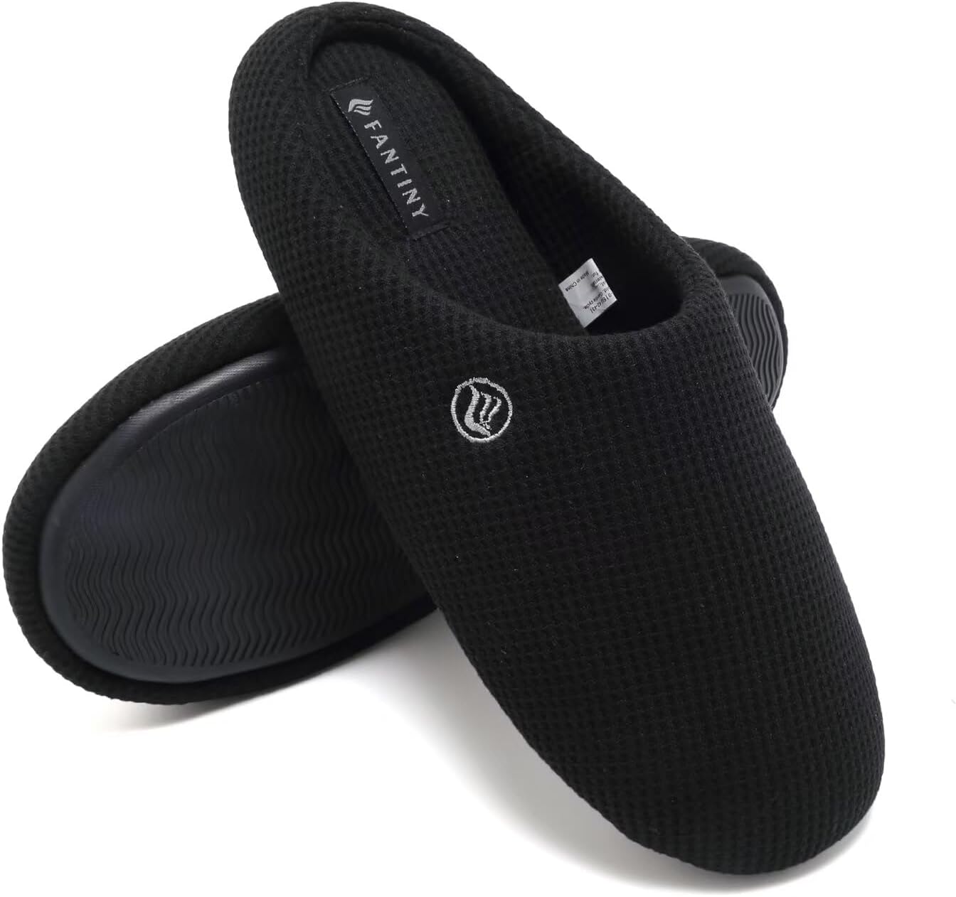 

Унисекс тапочки CIOR для мужчин и женщин с мемори-пенной стелькой, комфортные, из хлопковой смеси, закрытый носок, домашние, для носки в помещении, черный