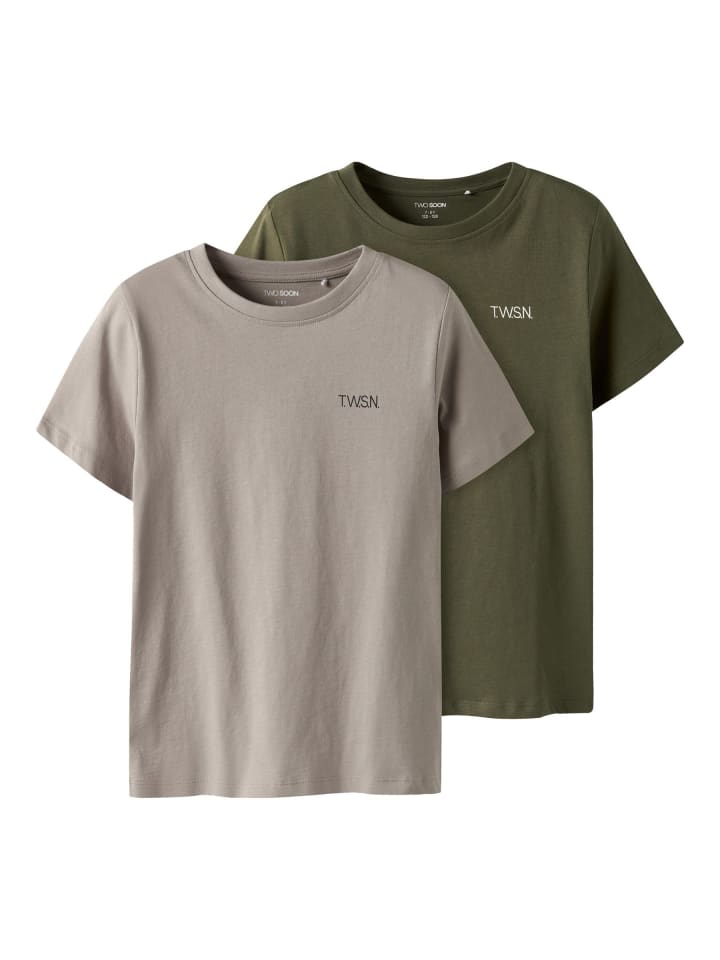 

TWO SOON Футболка цвета «Зимний мох»