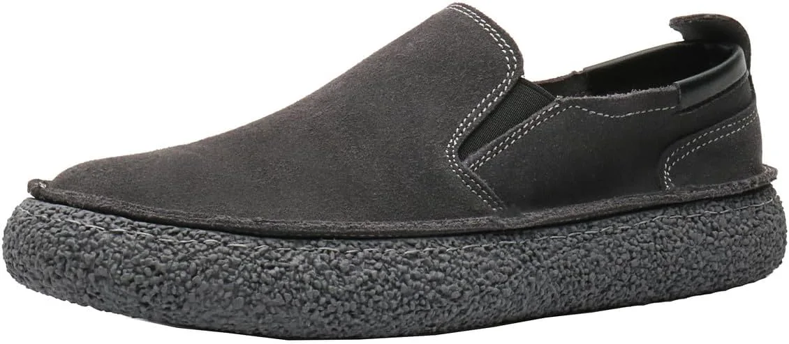 

Мужские замшевые мокасины Santimon, повседневные мягкие плоские туфли-слипоны для вождения, серый