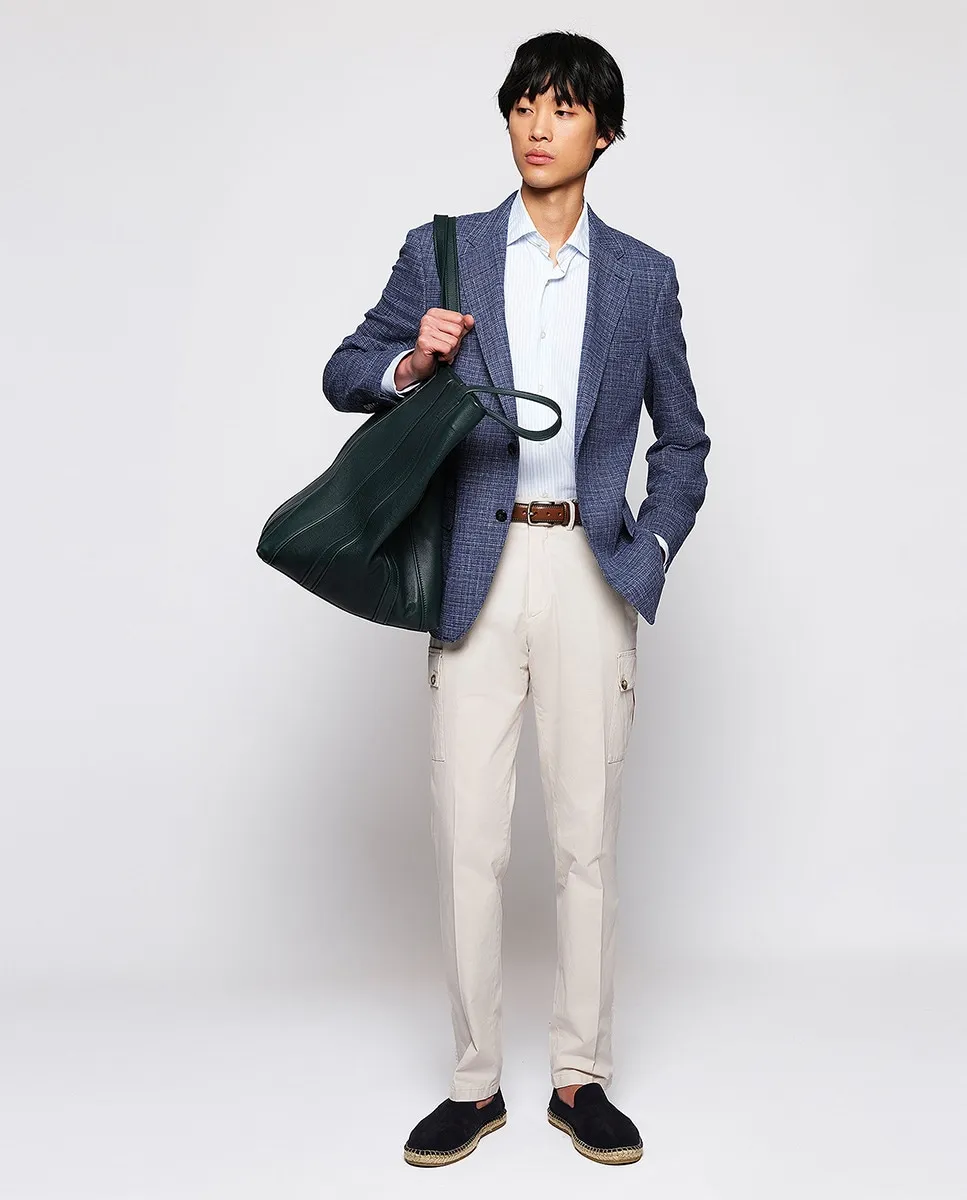 

Мужская полуприталенная техническая рубашка Mirto, голубой