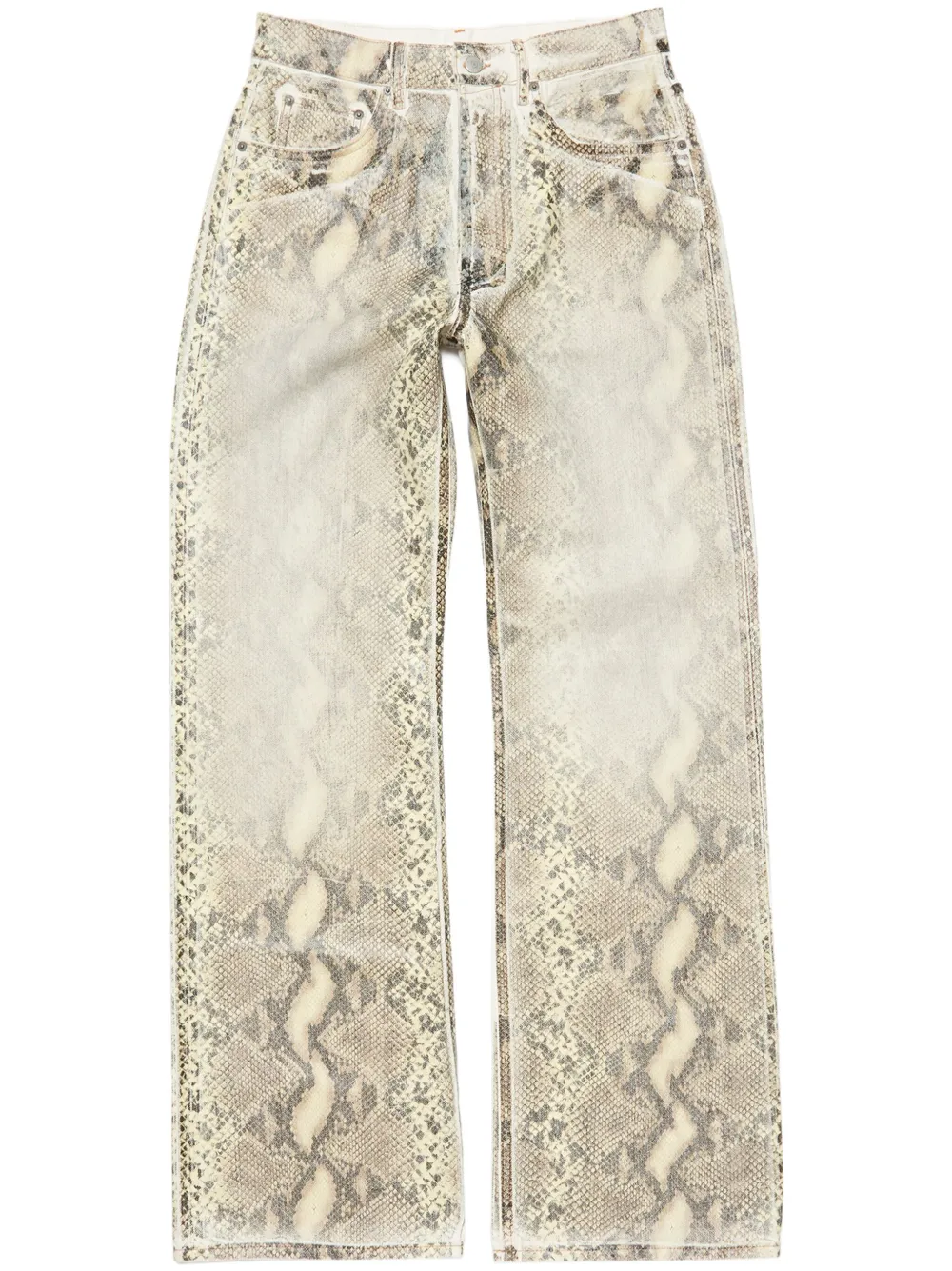 

Джинсы с принтом Acne Studios, коричневый