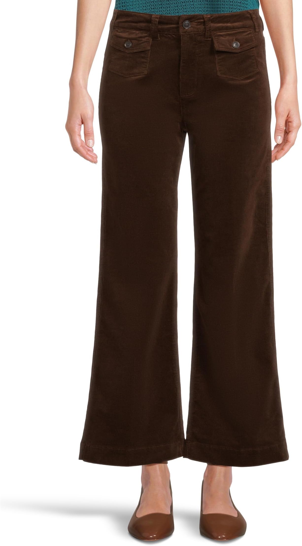 

Джинсы Paige Leenah Ankle Mini Patch Pockets In Chicory Coffee, цвет Chicory Coffee