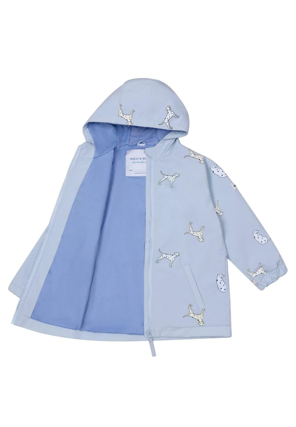

Дождевик DOG COLOUR CHANGING WATERPROOF JACKET Holly & Beau, светло-голубой