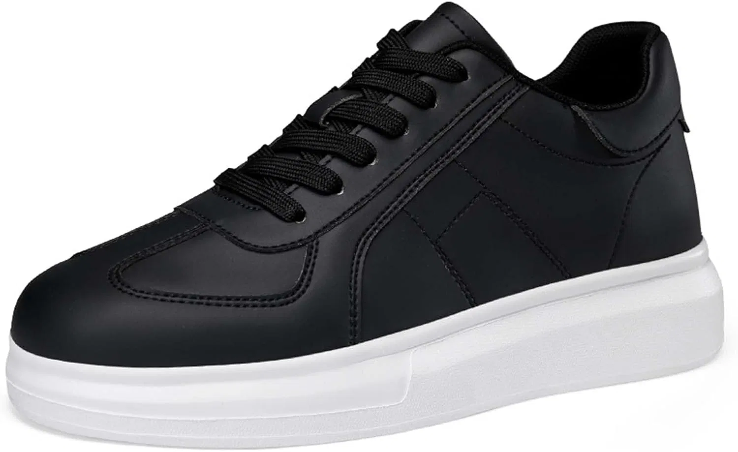 Кроссовки Lässige weiße Sneaker mit Plateau und integrierter Höhenverstellung für gepolsterte Sohle und modernen Alltagslook Generic, Schwarz