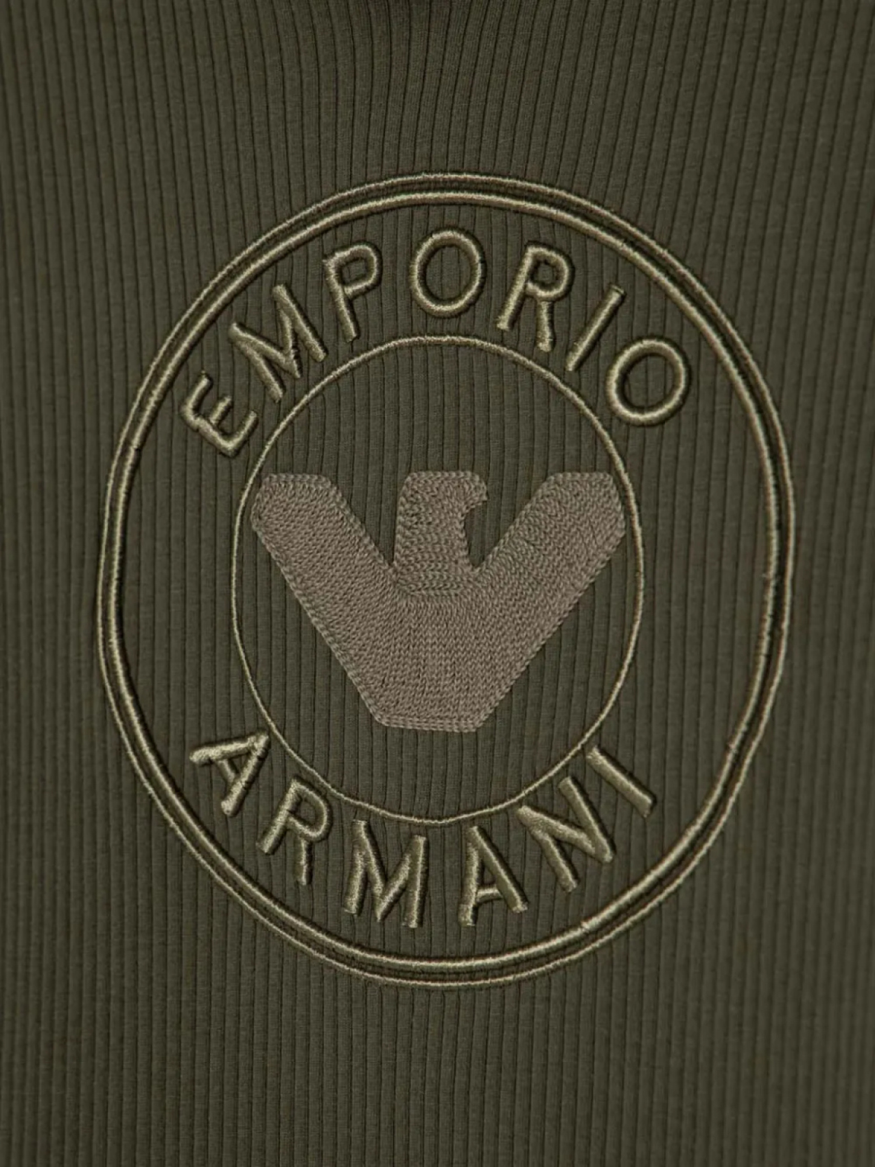 Толстовка с вышитым логотипом Emporio Armani, зеленый — фото 3