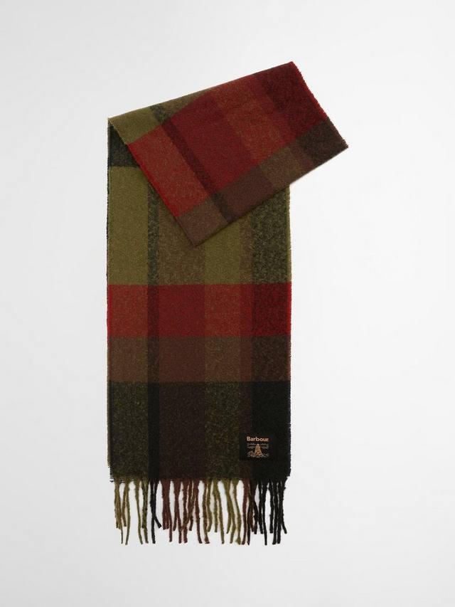 

Шарф в клетку Westerdale Barbour, Olive/Fired Brick