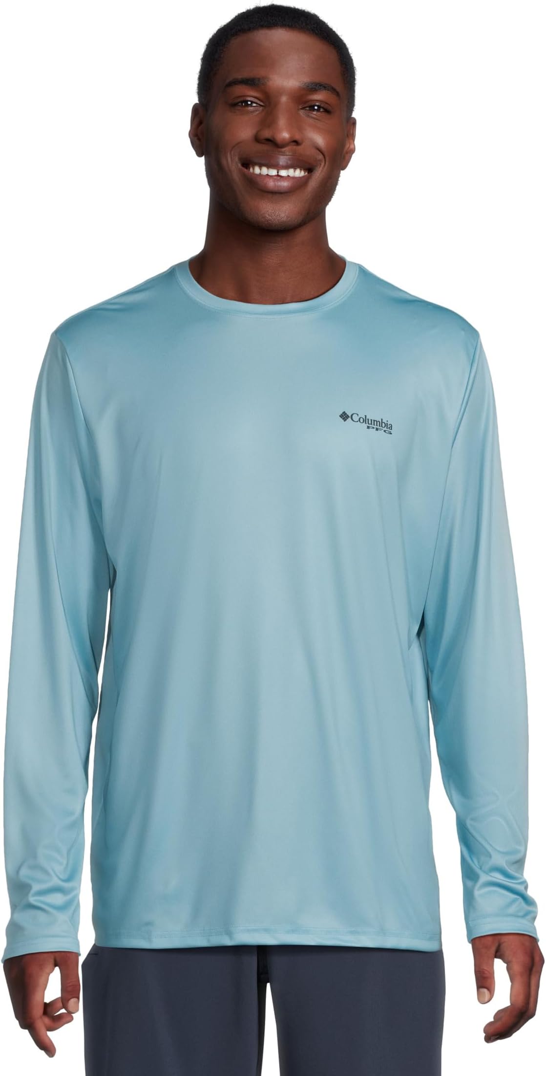 

Рубашка Columbia Terminal Tackle PFG Fish Long Sleeve Shirt, цвет Vintage Blue/Collegiate Navy