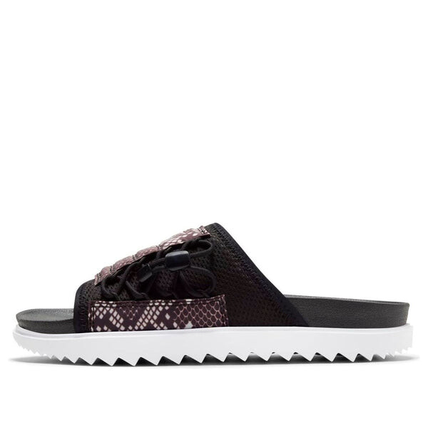 Тапочки asuna slide print 'snakeskin' Nike, черный