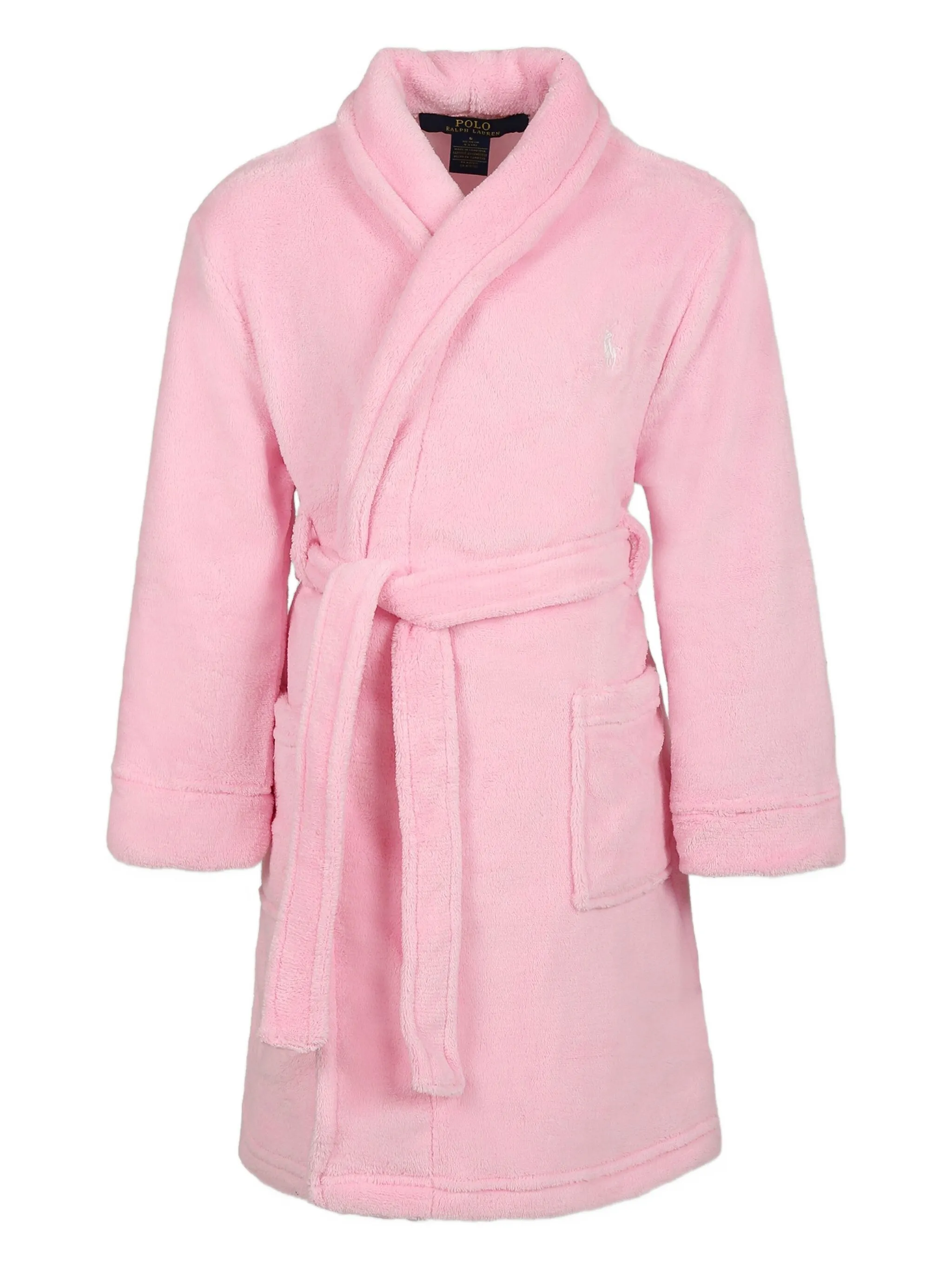 

Халат с вышитым логотипом Polo Ralph Lauren Kids, розовый