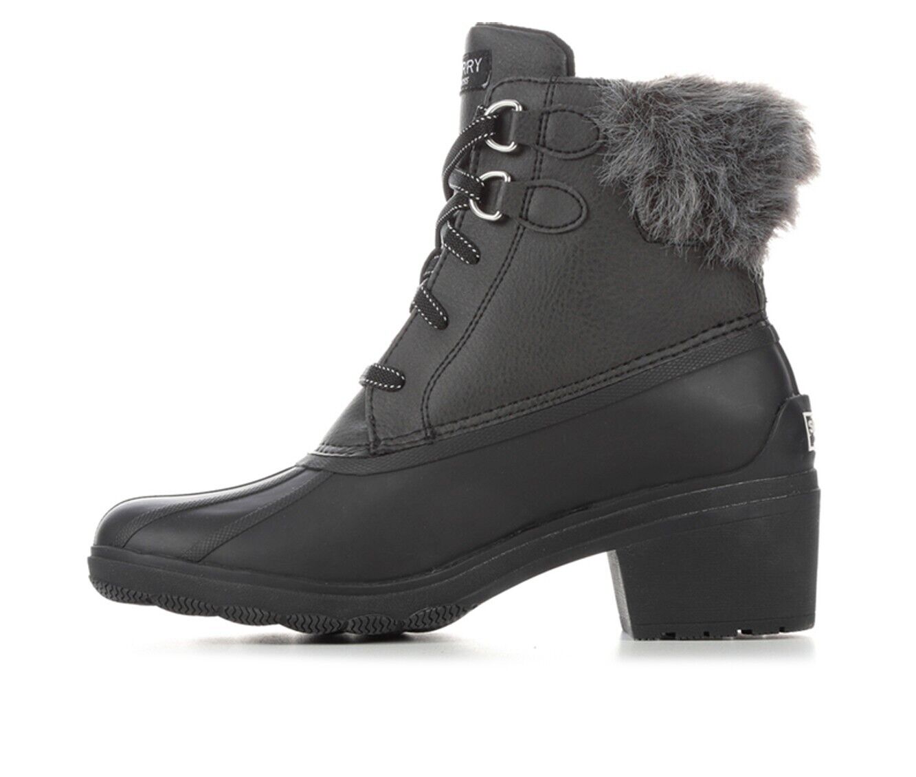 Ботинки Sperry Syren STS86768-001 Женские 8 Черные Искусственный мех Щиколотка Блок каблук KHD684 — фото 3