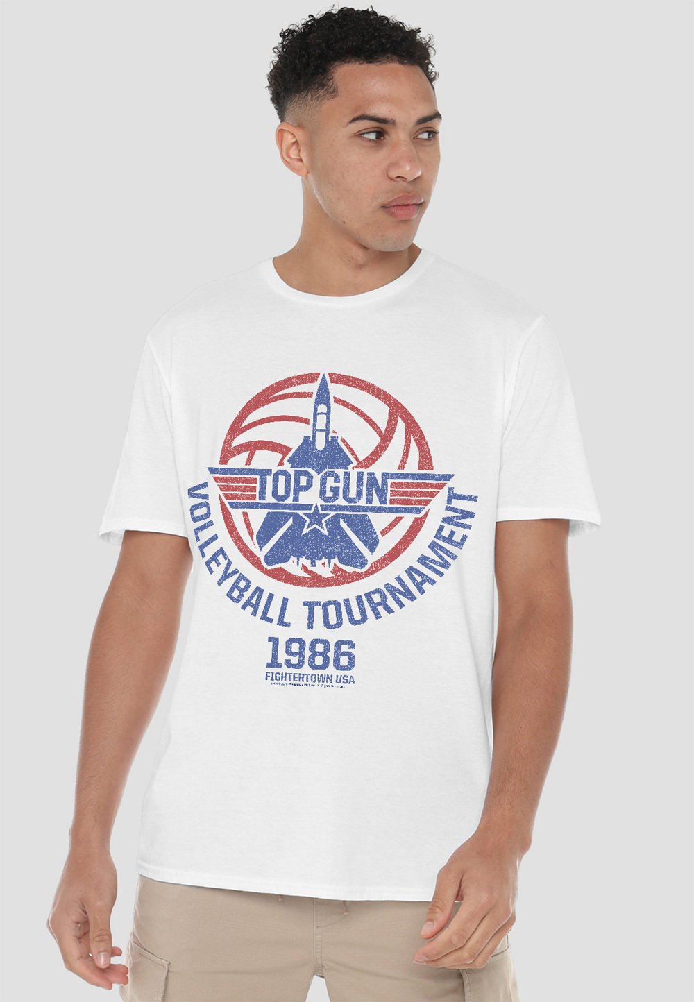 

Футболка с принтом TOP GUN VOLLEYBALL TOURNAMENT Cotton Soul, белый