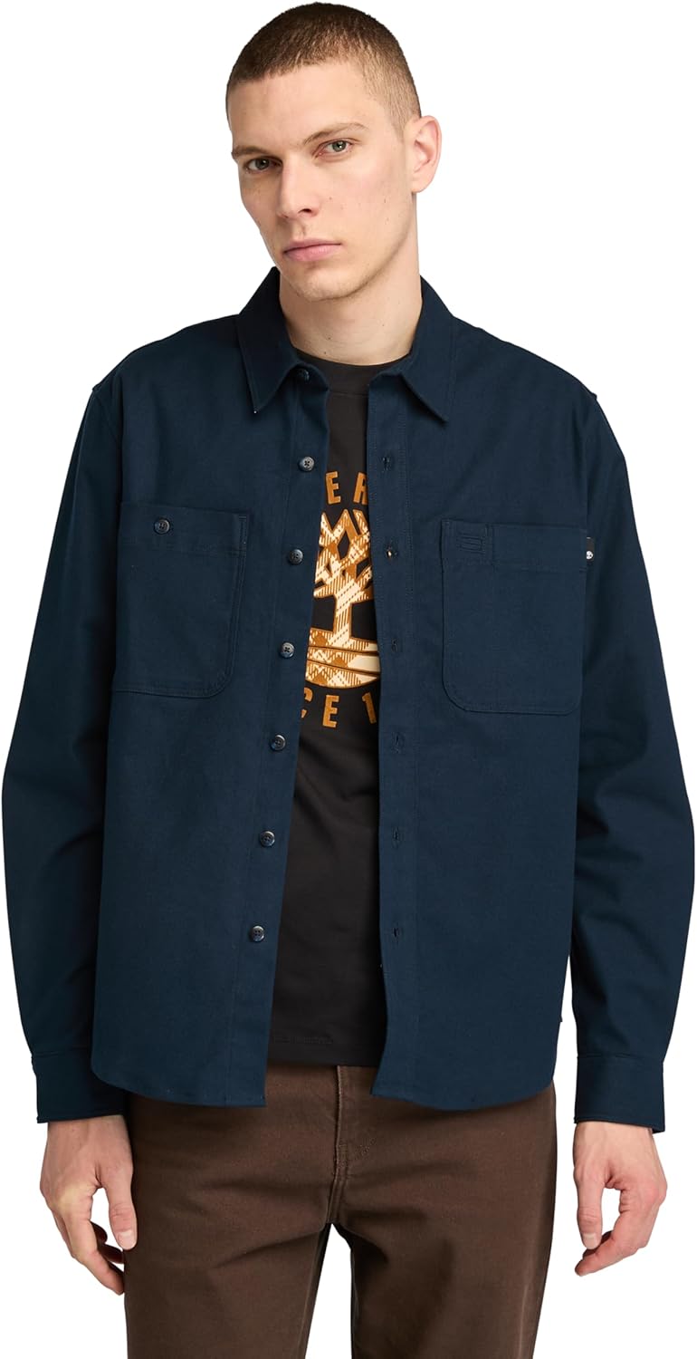 

Timberland мужская рубашка-оверсайз из вельвета, Dark Sapphire