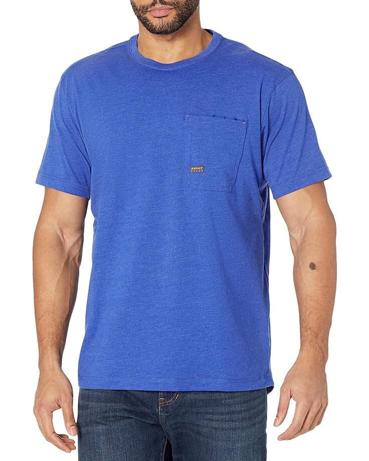 

Футболка Ariat Rebar Workman Born For This, цвет Royal Blue Heather