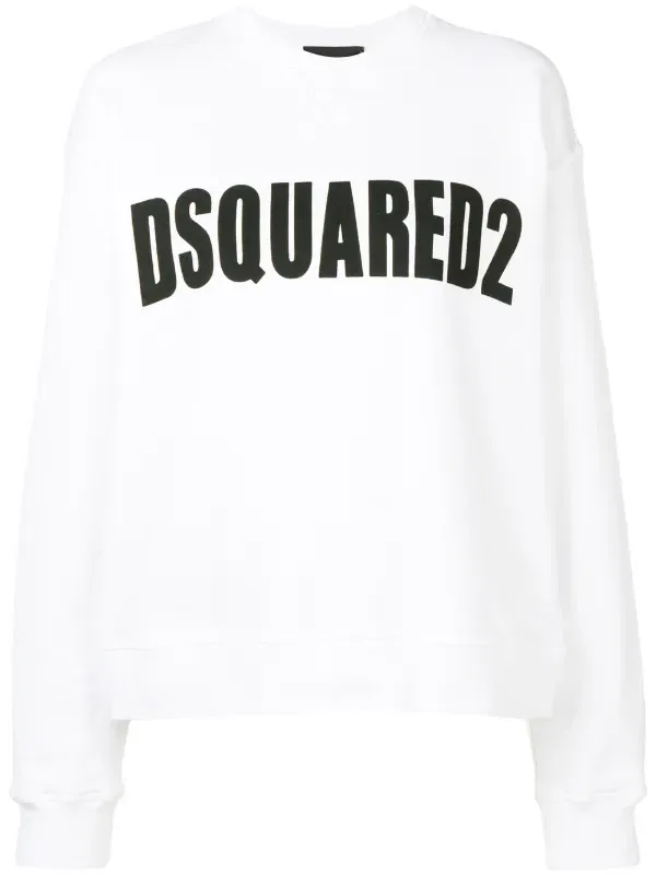 Толстовка с принтом логотипа Dsquared2, белый