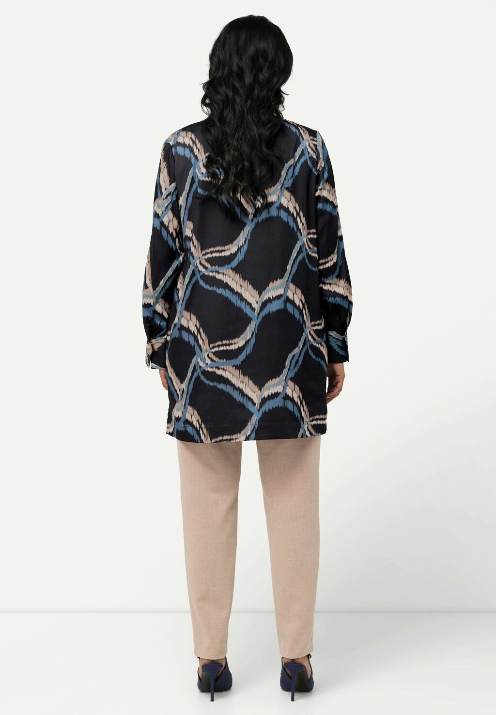 

Блуза GEOMETRIC PRINT Ulla Popken, темно-синий