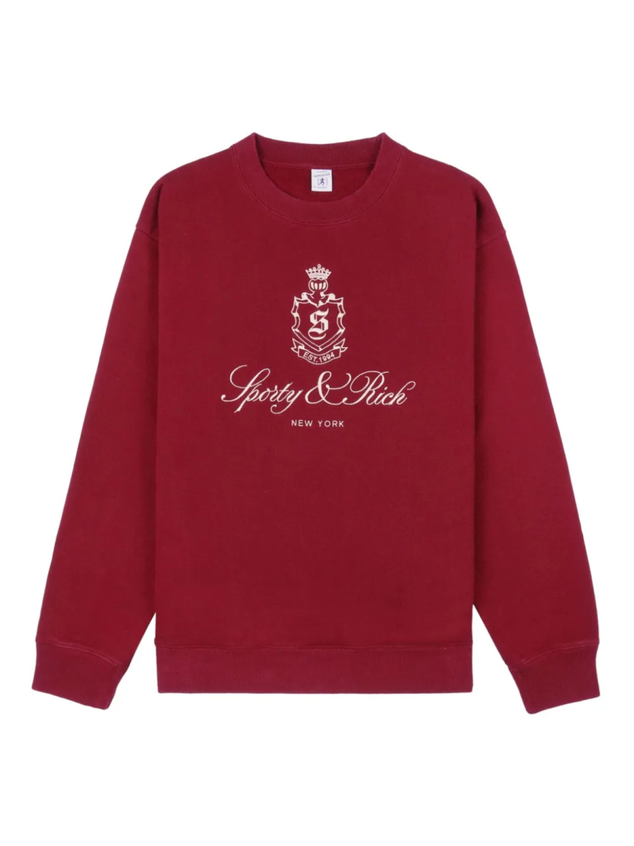 

Sporty & Rich толстовка с вышитым логотипом, красный