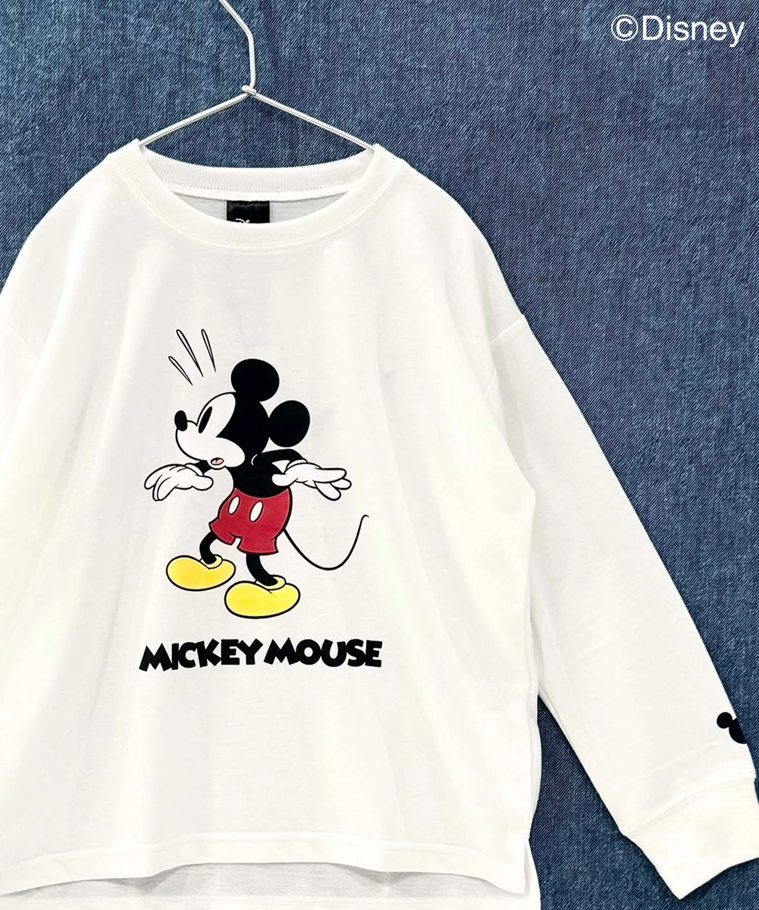 【Disney】Свитшот оверсайз с изображением персонажа, из хлопка, мини-френч-терри, с длинным рукавом, детский