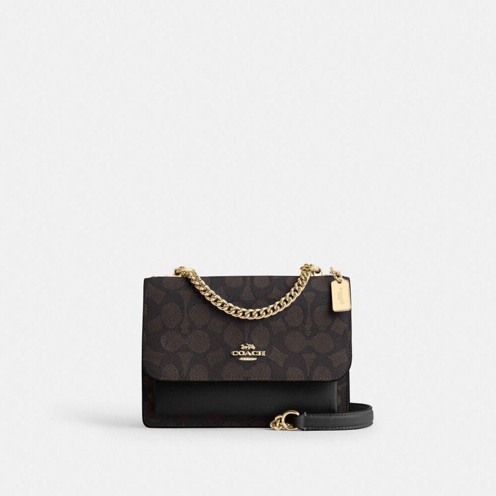 

Мини-сумка через плечо Klare COACH, золотой/коричневый/черный