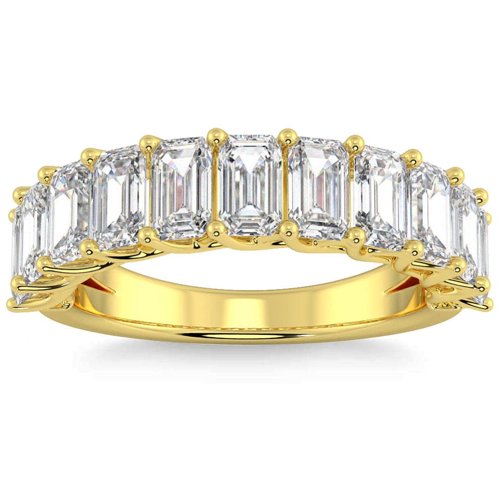 

Кольцо на годовщину свадьбы с изумрудом 3,60 карата, выращенное в лаборатории золото 14 карат Pompeii2, 14K Yellow Gold