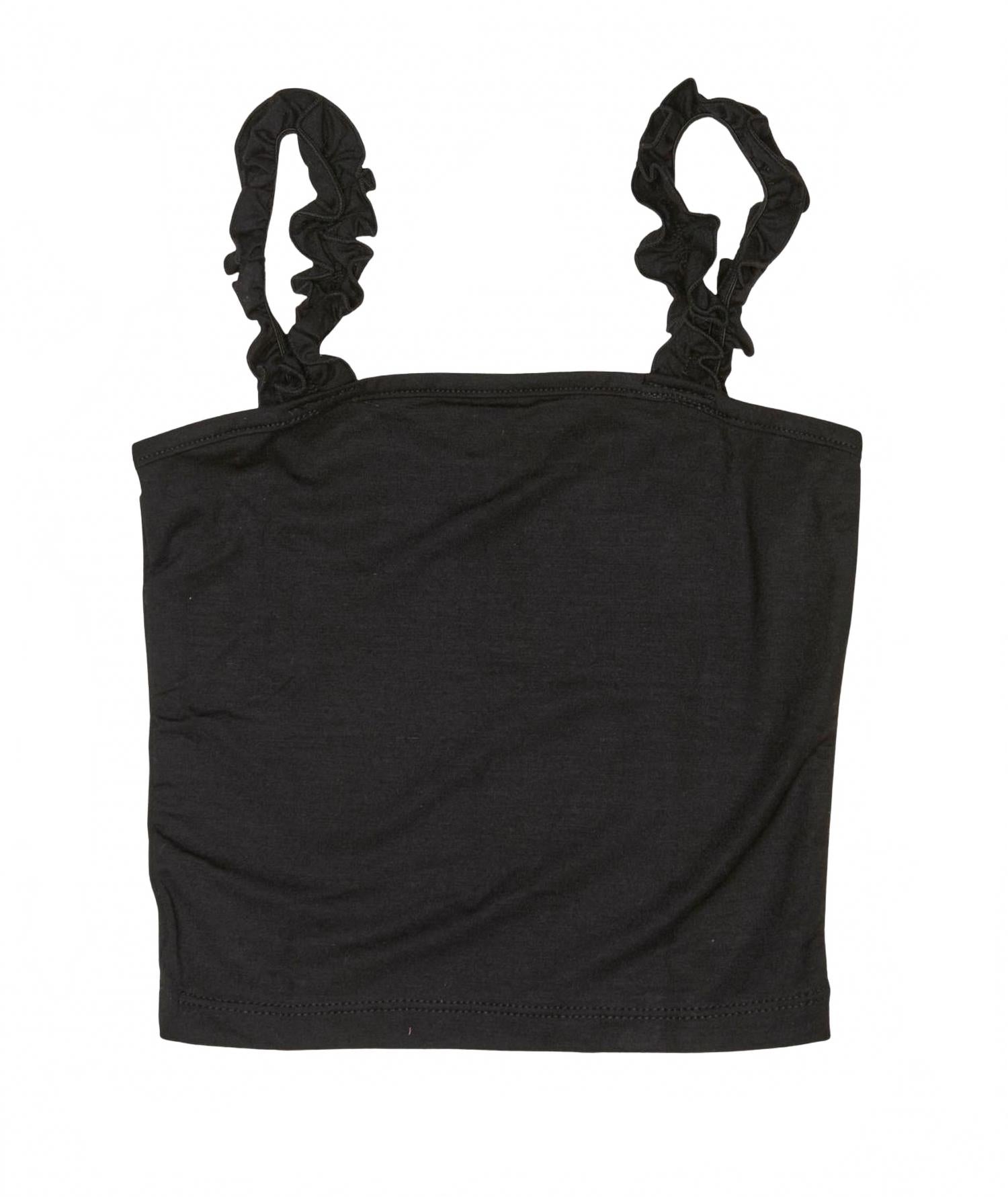 

Детская футболка Teri с рюшами в черном цвете Flowers by zoe