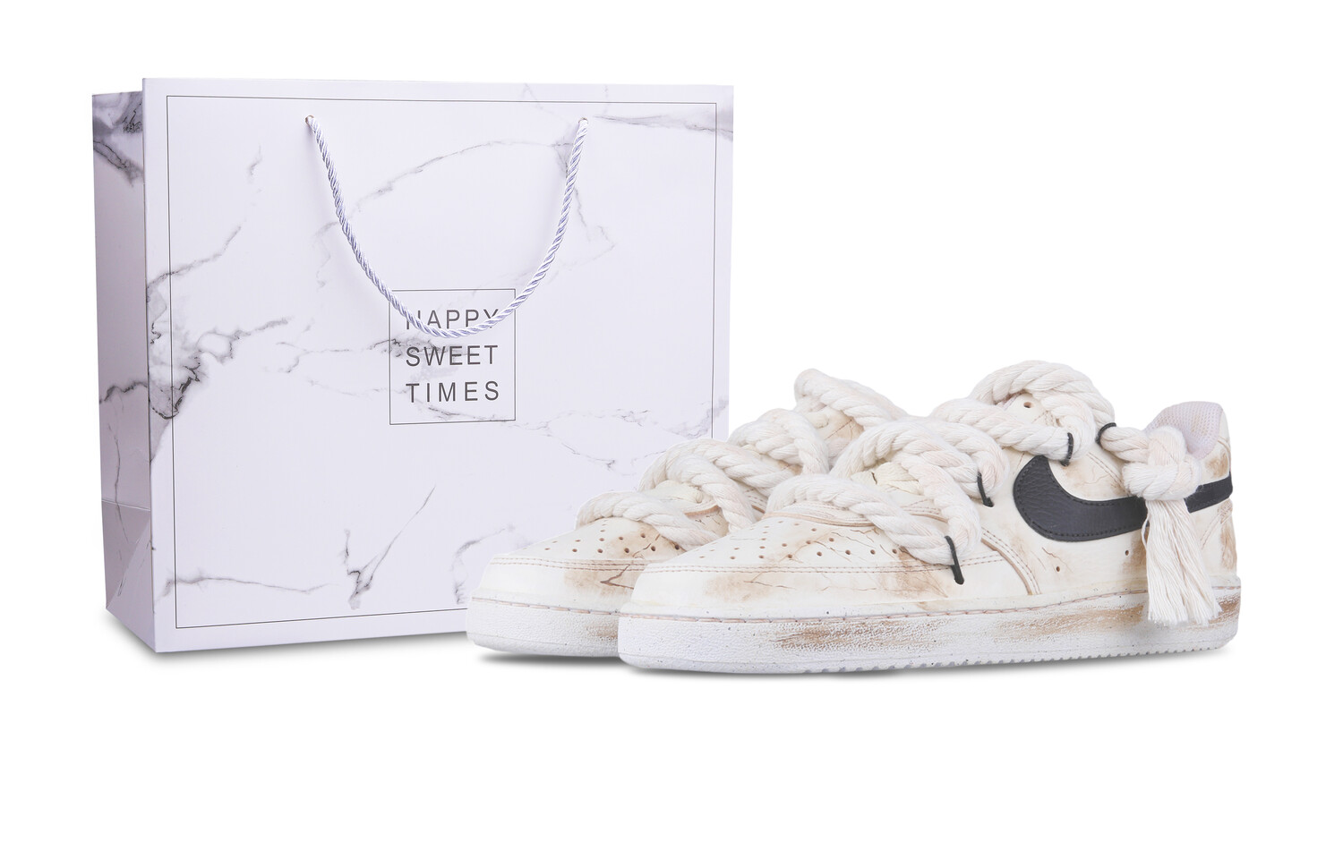 

Кроссовки Nike Court Vision 1 Skateboarding Shoes Women's Low-top White, хаки